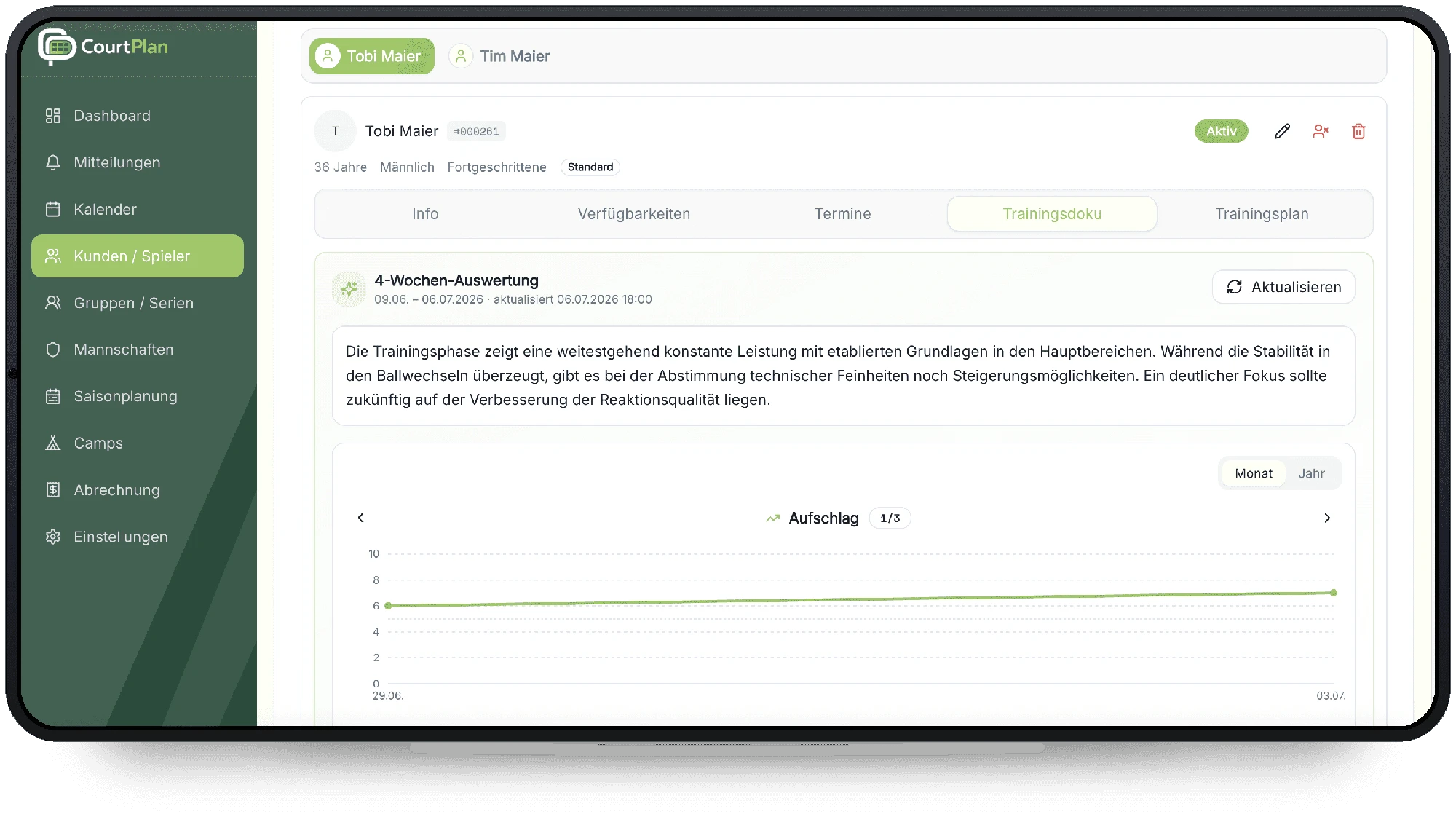 Trainingsplanung & -dokumentation