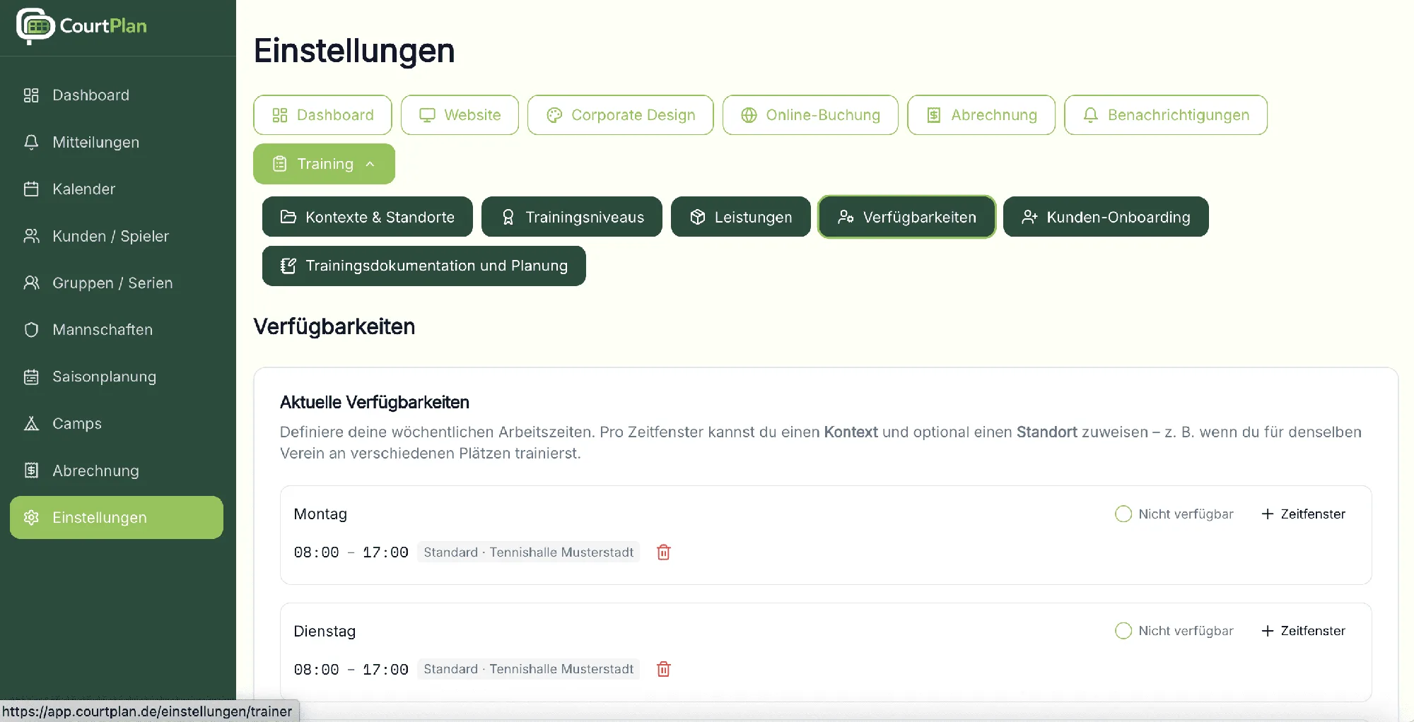 Verfügbarkeiten