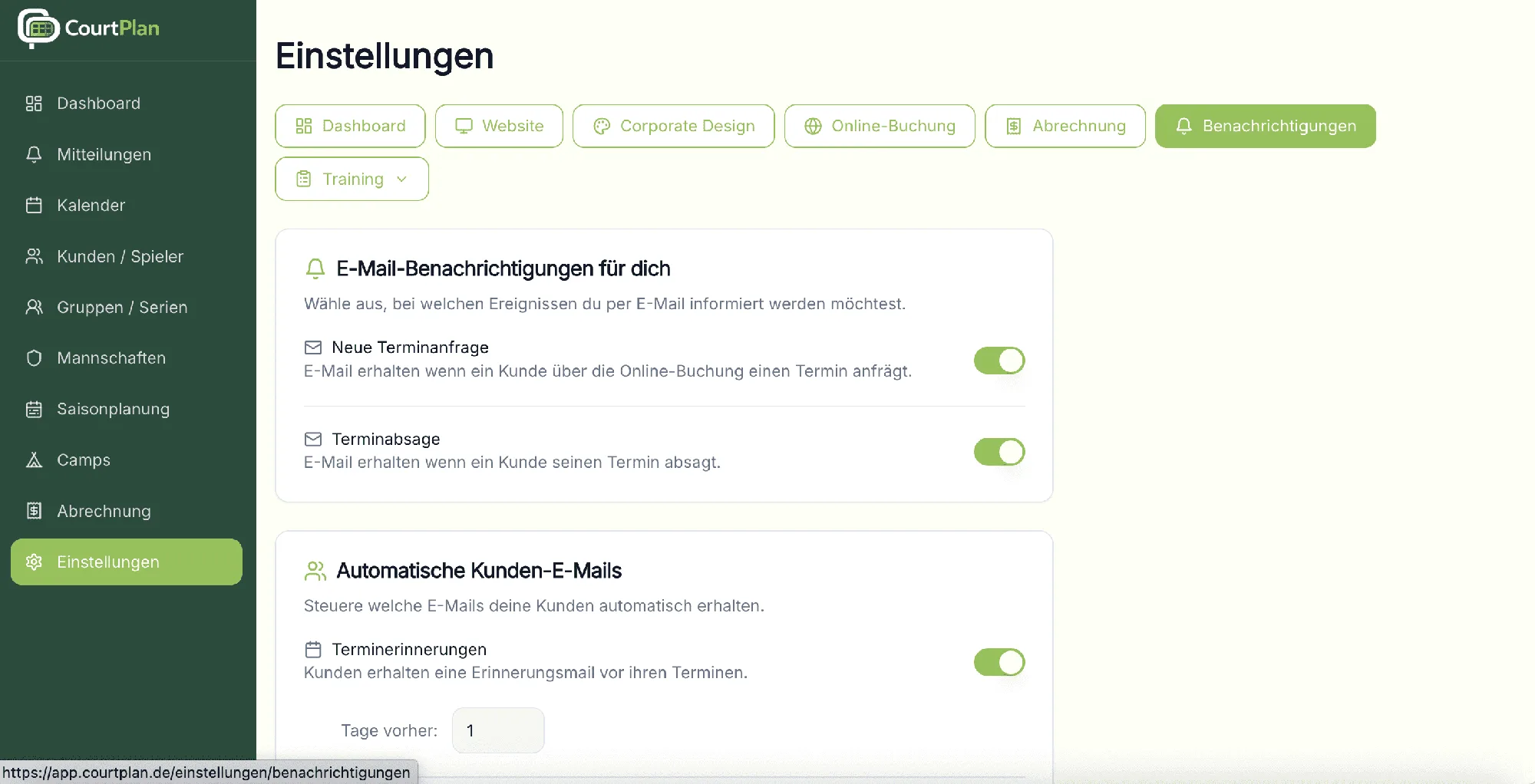 Benachrichtigungen